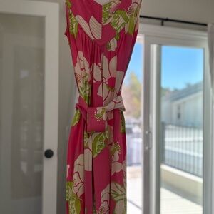 Pink Floral Maxi Dress